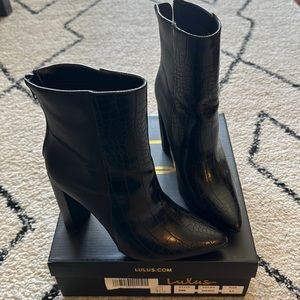 Brand New pointed toe, mid- calf boots